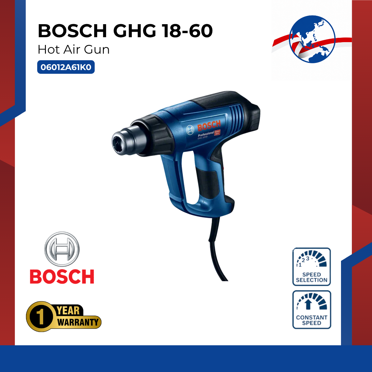 BOSCH Hot Air Gun GHG 18-60