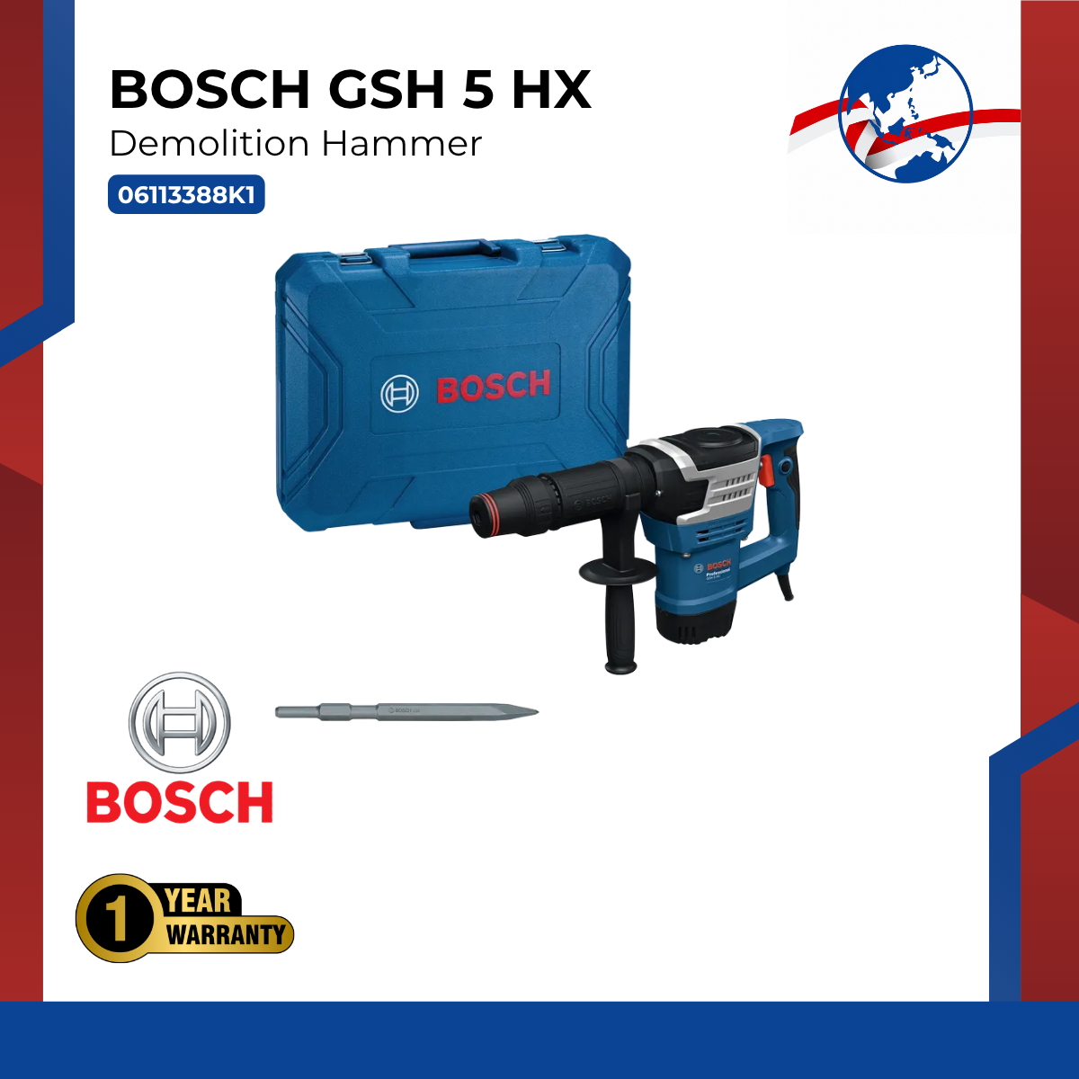 BOSCH Demolition Hammer GSH 5 HX