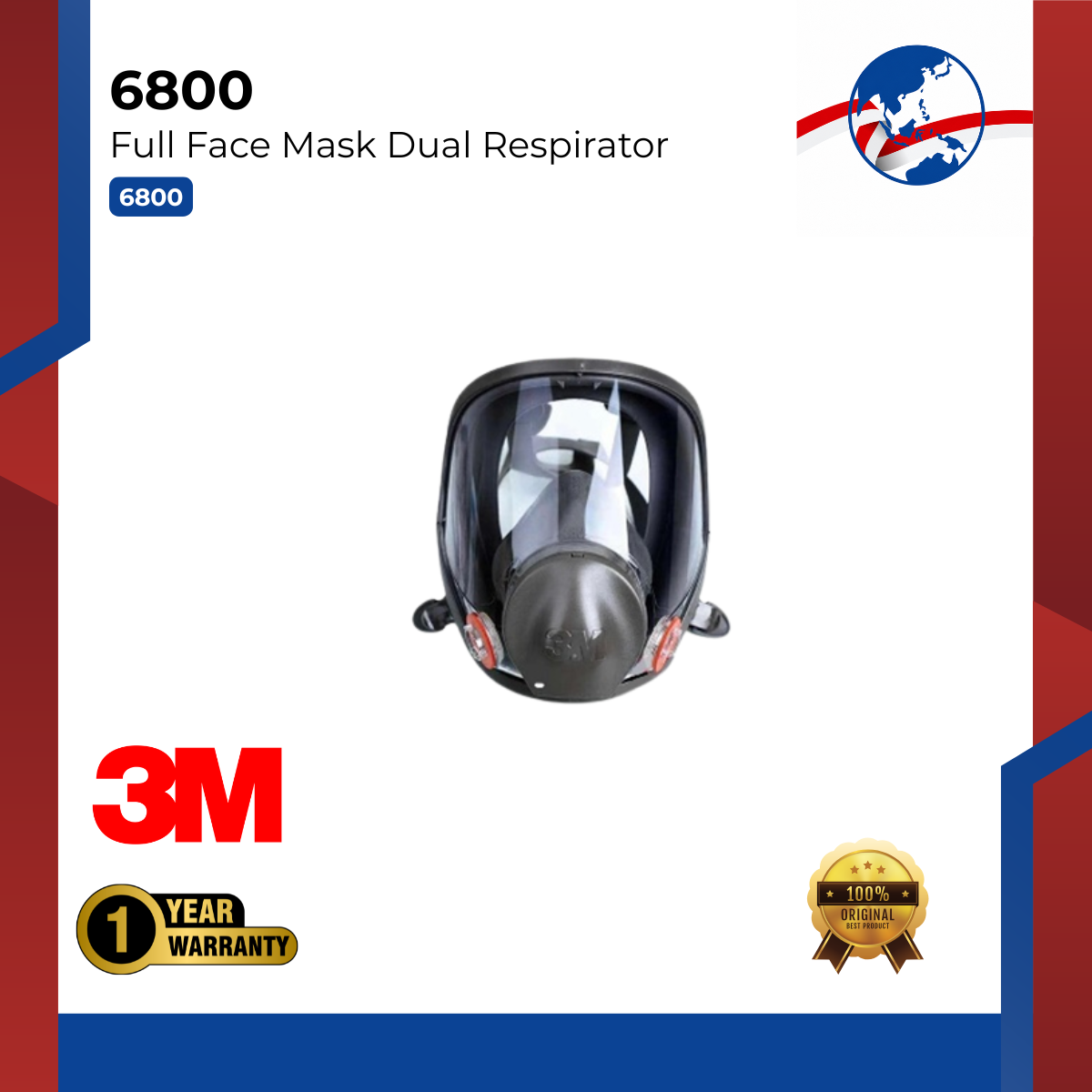 Full Face Mask Dual Respirator 3M
