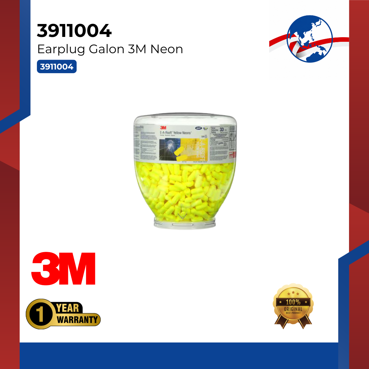 Earplug Galon 3M Neon